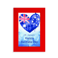 thumbnail image 1 of Australia Happy Day Heart Shape Flag Picture Display Art Red Photo Frame, 1 of 4