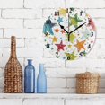 thumbnail image 3 of Colorful Stars Black 10 inch Wall Clocks Non Ticking Easy to Read Battery Decorative for Home Bathroom Kitchen Bedroom Living Room, 3 of 8