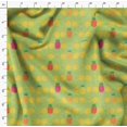 thumbnail image 4 of Soimoi Tissu en Poly Georgette Vert Imprimé Tranches de Pin et Citron au Mètre 42 Pouces de Large, 4 of 5