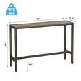 thumbnail image 7 of Outdoor Bar Table Patio Bar Height 55" Long Outdoor Console Table Hot Tub Tall Wicker High Top Pub Serving Table Narrow Sofa Sideboard Table Brown, 7 of 7