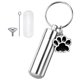 thumbnail image 1 of s de acero inoxidable para mascotas, cilindro de Metal, contenedor de Perfume, tubo de recuerdo, colgante de pata de simpatía, llavero de de Yuyangstore Urna de cremación, 1 of 8