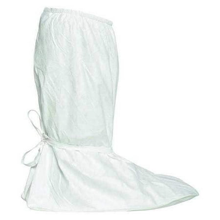 Dupont Boot Covers,Serged,White,XL,PK100 IC457SWHXL01000B