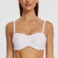 thumbnail image 4 of MELENECA Strapless Bra Minimizer with Underwire for Women White 36C, 4 of 5