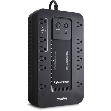 CyberPower EC750G-R 750VA/450W Ecologic Series Uninterruptible Power Supply - New Battery. Manufacturer Refurbished. 1-Year Warranty