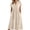 Beige, variant on Women's Elegant Pleated Midi Dress 2026 Spring Summer V-Neck Short Sleeve Flowy Casual Dresses with Pockets Loose Comfy Knee Length Beach Vacation Outfits S