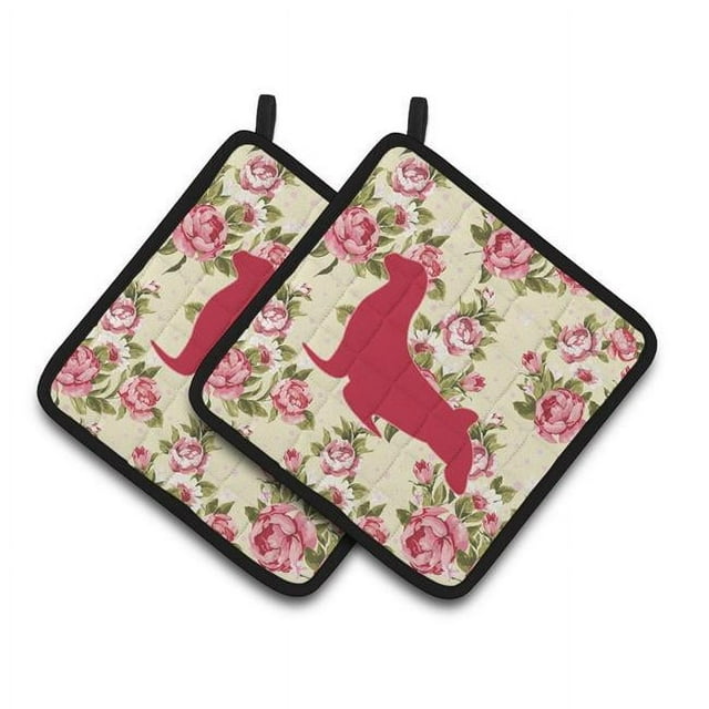 Carolines Treasures BB1027-RS-YW-PTHD Seal Jaune Roses Paire de Porte-Pots