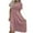 Pink, variant on yillto Flowy Dresses for Women Summer Wrap V Neck Printed Short Sleeve Dress Casual Loose Beach Dresses