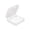 A005- White, variant on Pill Organizer 4 Compartment Pink Portable for Travel and Daily Use