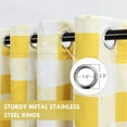 thumbnail image 4 of DriftAway Buffalo Plaid Check Curtains&nbsp;Blackout Room Darkening Thermal Insulated Yellow Buffalo Checkered Window Drapes for Farmhouse Bedroom Living Room Grommet Curtain 2 Panels 84 Inch Long, 4 of 8