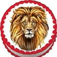 thumbnail image 2 of Whimsical Practicality's Beautiful Majestic Lion Edible Icing Image Cake Topper-8 inch Round or Larger, 2 of 2