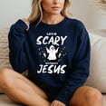 thumbnail image 4 of Halloween Life Scary Without Jesus – T-Shirt / Hoodie / Sweatshirt – Christian Faith Apparel – Perfect for Church Gatherings, 4 of 6