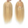 thumbnail image 2 of SEGO Clip in Hair Extensions Human Hair Toppers 100% Real Human Hair Silk Base Topper for Thinning Hair Natural Black Hair Pieces, 2 of 7