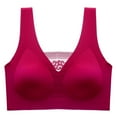 thumbnail image 4 of Sngxgn Womens Adjustable Strap Sports Bra Wireless Padded Bra Yoga Workout Crop Top(Red,L), 4 of 4