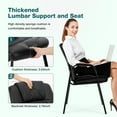 thumbnail image 3 of wOod-it Waiting Reception Guest Set of 2,Conference Room Lobby Padded Arms, Desk Chair No Wheels Executive Office Chair PU Leather Conference Room Chairs, 3 of 5