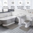 thumbnail image 5 of Black Striped Bath Mat 3 Piece Bathroom Rug Set, Modern Simple Farmhouse Beige Vintage Non Slip Bath Rug Contour Mat and Toilet Lid Cover, Absorbent Shower Mats Soft Bath Rugs and Mats Sets, 5 of 8