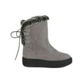 thumbnail image 2 of JOURNEE COLLECTION Womens Gray Lace Up Back Studded Cushioned Kaskae Round Toe Platform Snow Boots 8.5, 2 of 3