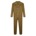 thumbnail image 2 of RGGEEUN Family Christmas Pajamas Matching Sets Lapel Long Sleeve Tops Satin Pants Xmas Holiday Sleepwear Pjs Set Party Night, 2 of 7