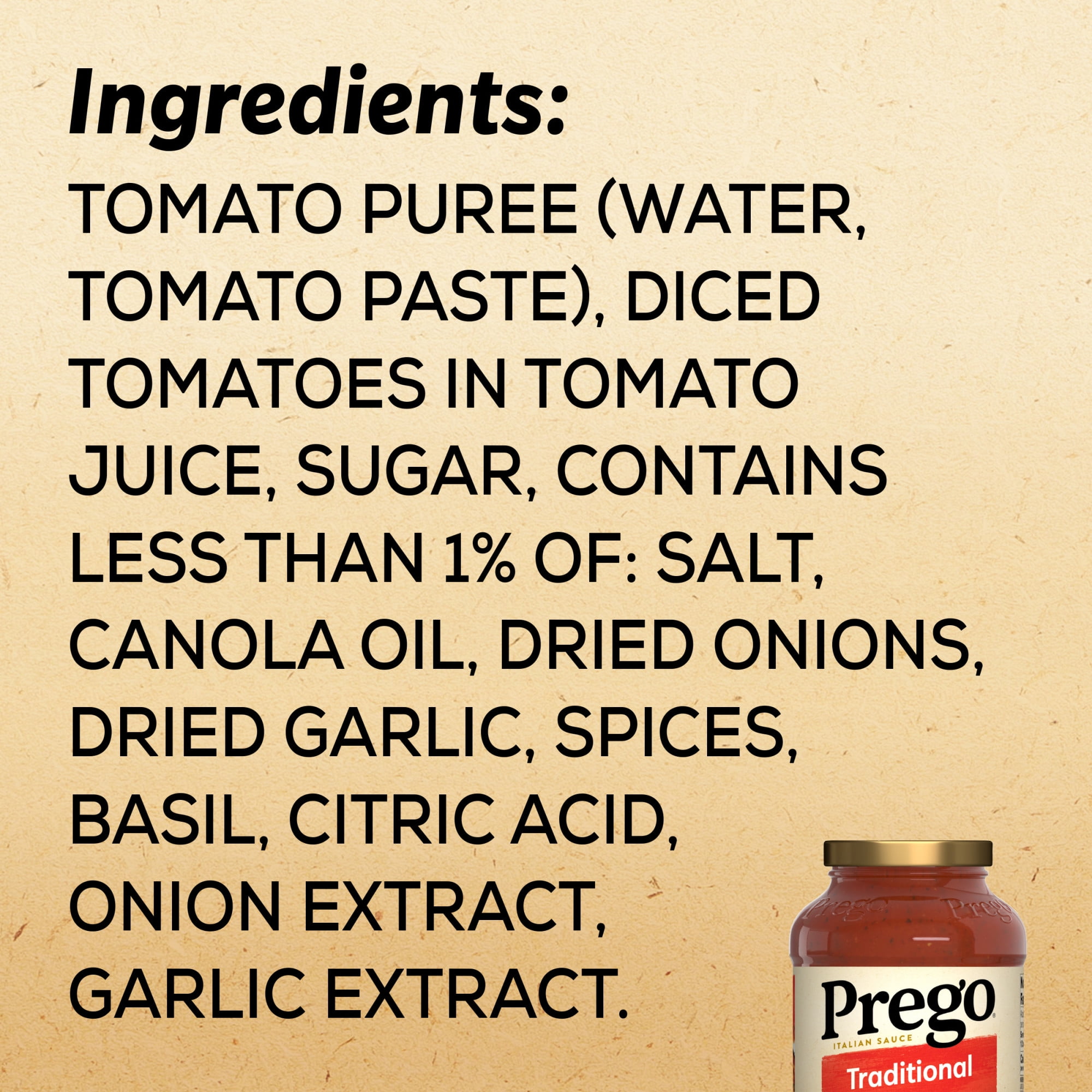 Prego Traditional Pasta Sauce Can 300g