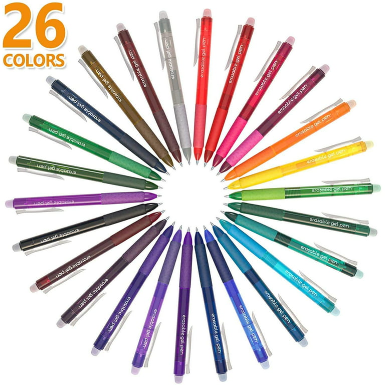 Avedia Retractable Erasable Gel Pens Clicker, Fine Point, No Need for White  Out, Blue Color Inks