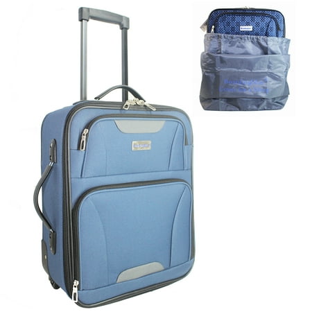 BoardingBlue 18 Luggage Personal Item Under Seat Luggage for Spirit, Frontier America (Best Carry On Luggage For Spirit Airlines)