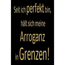 Seit ich perfekt bin, hält sich meine Arroganz in Grenzen! : liniertes Tagebuch mit 120 Seiten - 6x9 Zoll - Tagebuch, Notizbuch, Schulheft uvm. - lustig (Paperback)