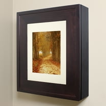Coffee Bean Wall-Mount Picture Perfect Medicine Cabinet by Fox Hollow Furnishings - 19 7/8" H x 16 7/8" W x 5 1/8" D