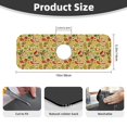 thumbnail image 2 of Logiee Fruits And Vegetables Print Kitchen Sink Splash Guard Faucet Mat for Splash Guard Behind Faucet Drip Catcher for Kitchen,Bathroom,Sink Mat,Dish Drying Mat,Bathroom-15" X 5.5", 2 of 7