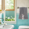 thumbnail image 6 of Btomtd Easter Bunny Washcloth for Household, Thickened Absorbent Face Towel and Hand Towel, Bathroom Towels for Spring, 1-Pack, Size 30" x 14", Gray, 6 of 7