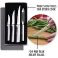 thumbnail image 3 of Rada Cutlery Meal Prep Gift Set (S05), 4-Piece Knife Set with Quick Edge Sharpener, Stainless Steel Blades, Silver Handle, 3 of 6