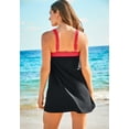 thumbnail image 2 of Swim 365 Women's Plus Size Two-Piece Colorblock Swim Dress, 2 of 4