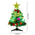 thumbnail image 2 of Árbol de Navidad de mesa de 30 cm, mini árbol de pino artificial de Navidad con luces LED y adornos, 2 of 8