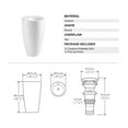 thumbnail image 5 of Eridanus Lido 33" One-Piece Circular Pedestal Bathroom Sink, 5 of 5
