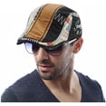 thumbnail image 5 of Men Beret Hat Cotton Buckle Adjustable Newsboy Hats Cabbie Gatsby Cap, 5 of 13