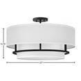 thumbnail image 6 of 38894BK-Hinkley Lighting-Graham - 4 Light Large Semi-Flush Mount in Transitional Style - 23 Inches Wide by 13.75 Inches High-Black Finish, 6 of 7