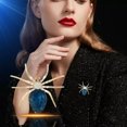 thumbnail image 2 of GKNET Big Spider Halloween Insect Animal Pearl Crystal Collar Brooch Pin Women Jewelry-Spider Brooch#4, 2 of 9