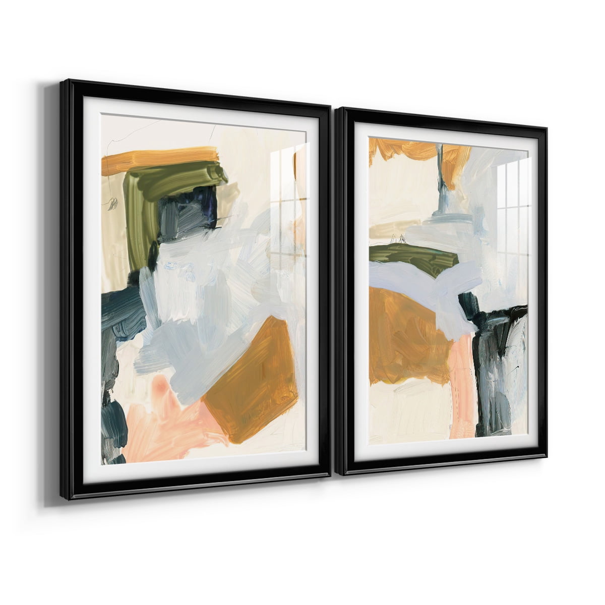 Wexford Home Palette Meld I Premium Framed Print, 22.5" x 30.5" - Ready to Hang, Black (Set of 2)