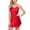 Red, variant on BYHONG Women Cowl Neck Satin Mini Nightdress Silk Underwear Strap Dress Sleepwear Underwear Black XXXL