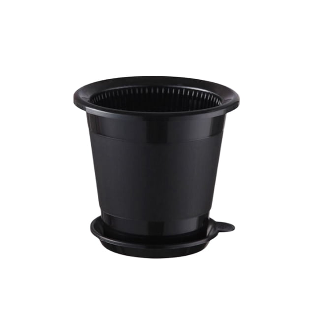 Macetas para orquídeas Yuarrent con agujeros de aire 8 cm/2 niveles Negro