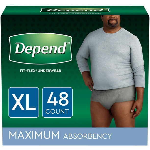 Depend Fit-Flex Incontinence Underwear for Men, Maximum Absorbency ...