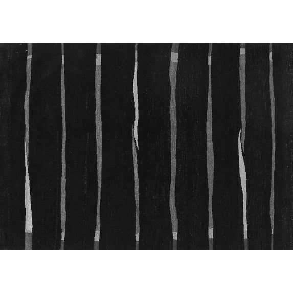 Ahgly Company Indoor Rectangle Abstract Gray Contemporary Area Rugs, 2' x 4'