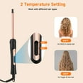 thumbnail image 4 of LXMTOU Varita rizadora de 3/8 de pulgada, rizadora pequeña, rizos apretados, barril de cerámica de turmalina para cabello corto y largo, rizador de varita delgada con temperatura ajustable sin abrazad, 4 of 5