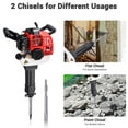 thumbnail image 5 of Yescom 52 cc 2 Stroke Gas Demolition Jack Hammer 55J Gasoline Concrete Breaker Drill with 2 Chisels EPA Certified, 5 of 9