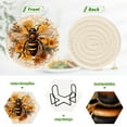 thumbnail image 4 of 6 Pcs Bee with Honey Drink Coasters with Holder Absorbent Coaster Sets Cup Heat-Resistant Hot Pads Mats for Bar Table Protection, 4 of 7