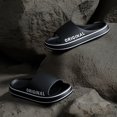 thumbnail image 3 of Feslishoet-Zapatillas de playa con letras para hombre y mujer, chanclas antideslizantes de Color sólido con suela gruesa para interior y baño, sandalias de verano para parejas, 3 of 5