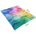 thumbnail image 4 of Colorful Tie Dye Wave Pattern Blanket,Comfortable Soft Flannel Throw Blanket,All Season,Warm Lightweight Blankets for Sofa Bed Couch Living Room Chair,60"x80", 4 of 4