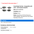 thumbnail image 2 of Front Brake Pad Set - Compatible with 2015 - 2018 Audi Q3 Quattro 2016 2017, 2 of 2