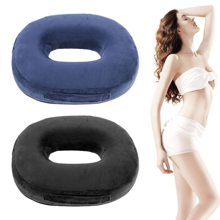 Coccyx Cushion Slow Rebound Memory Cotton Round Hip Pads Seat Donut Cushion  for Relief From Sitting Back Pain Sores 