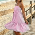 thumbnail image 4 of StSilkitty Striped Cami Dresses for Womens Spaghetti Strap Sleeveless Square Neck Romper Sundresses Beach Vacation Dress, 4 of 6