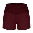 thumbnail image 7 of Olyvenn Gym Shorts Women High Waisted Shorts for Women Summer Running Athletic Workout Pants Casual Lounge Shorts Wine M, 7 of 7