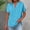 Tops-99Blue, variant on Gamivast Womens Linen Shirts V-Neck Loose Fit Tunic Tops Soft Lightweight Button Detail Short Sleeve Blouse Casual Daily Weekend Holiday Wear